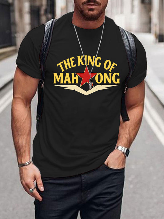 Camiseta casual de los hombres Funny Mahjong Print