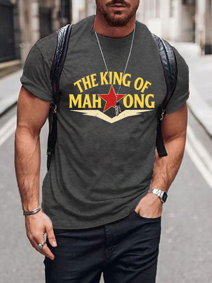 Camiseta casual de los hombres Funny Mahjong Print