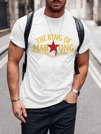 Camiseta casual de los hombres Funny Mahjong Print