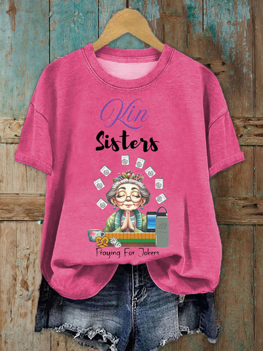 Kin sisters praing for jokers Camiseta Mujer