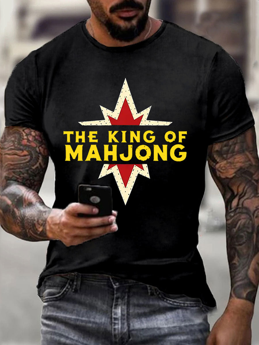 Camiseta casual de los hombres Funny Mahjong Print