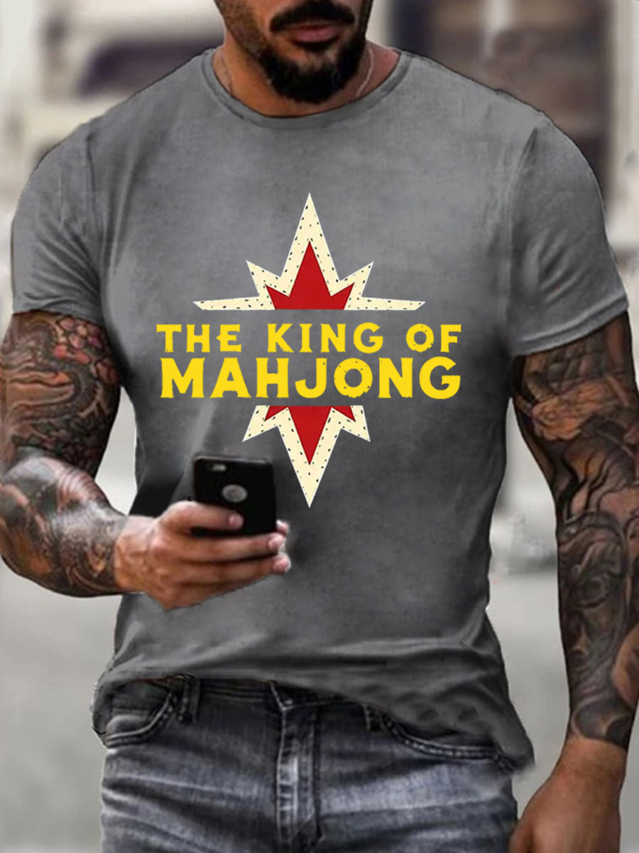 Camiseta casual de los hombres Funny Mahjong Print