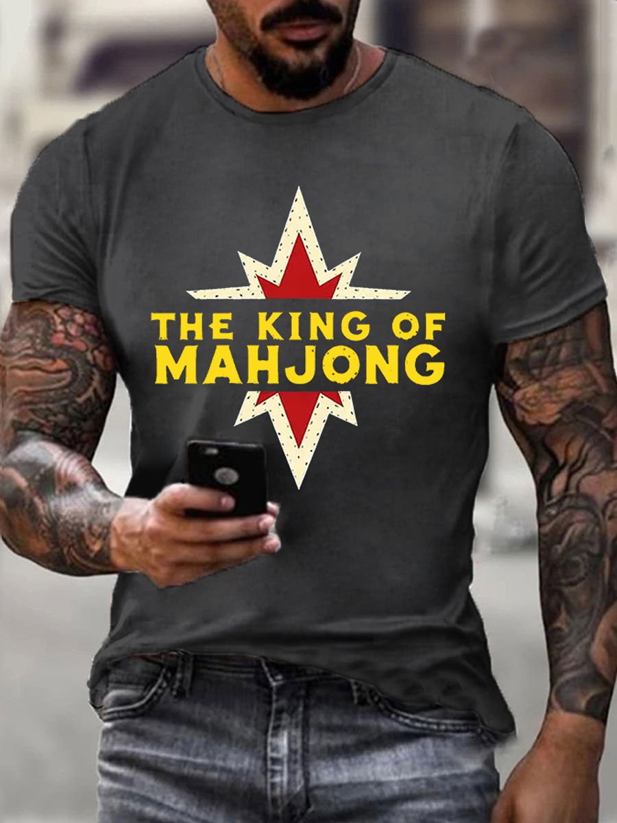 Camiseta casual de los hombres Funny Mahjong Print
