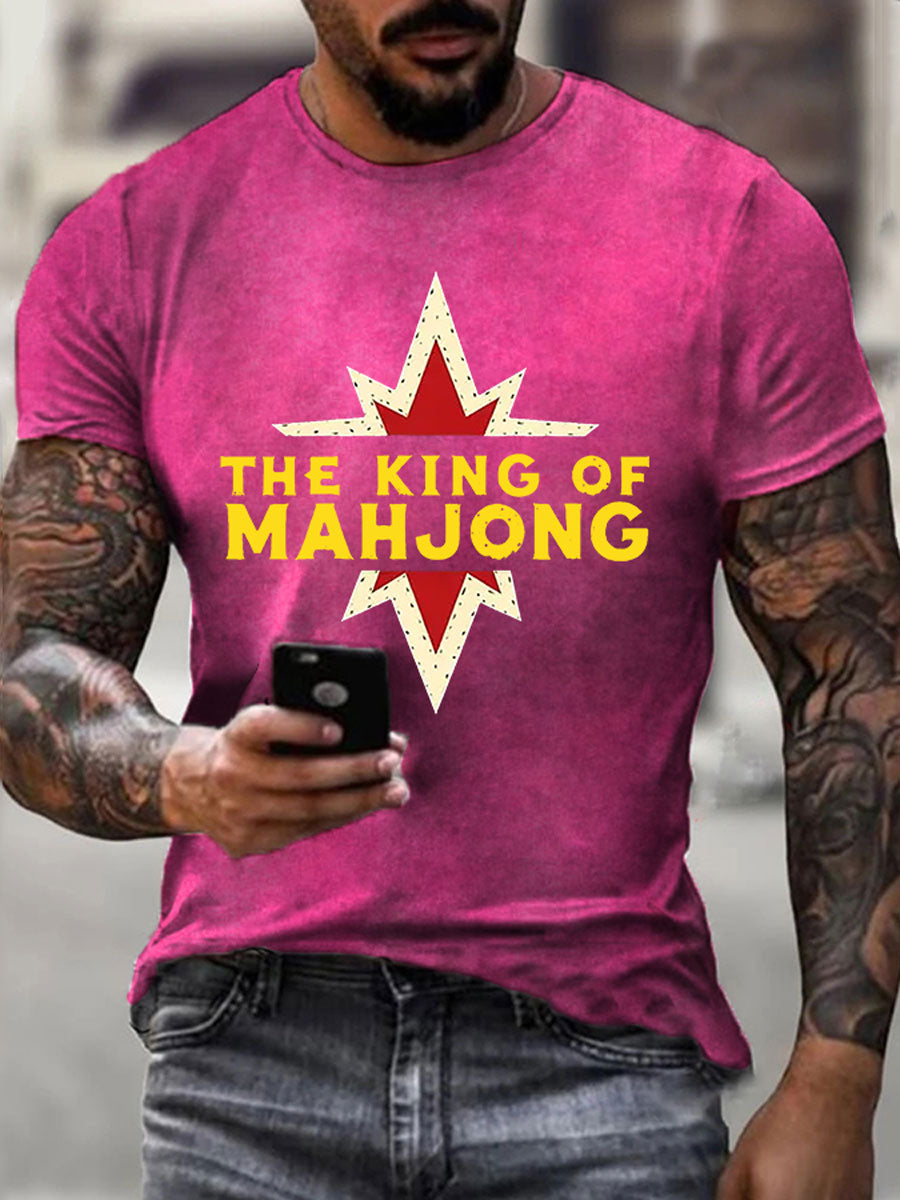 Camiseta casual de los hombres Funny Mahjong Print