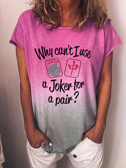 Camiseta de mujer Funny Mah Jongg Print