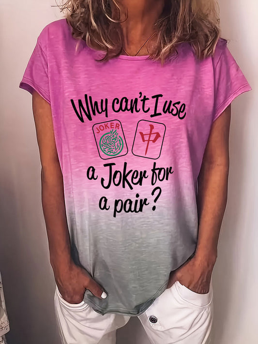 Camiseta de mujer Funny Mah Jongg Print