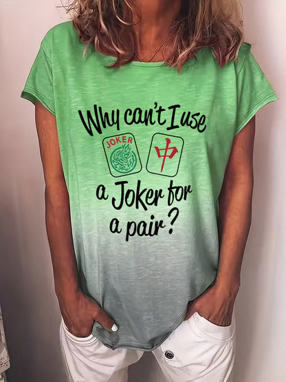 Camiseta de mujer Funny Mah Jongg Print