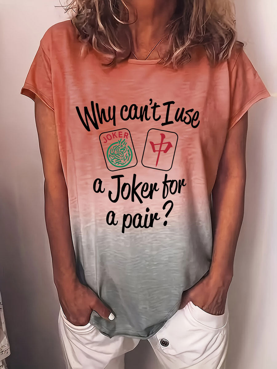 Camiseta de mujer Funny Mah Jongg Print