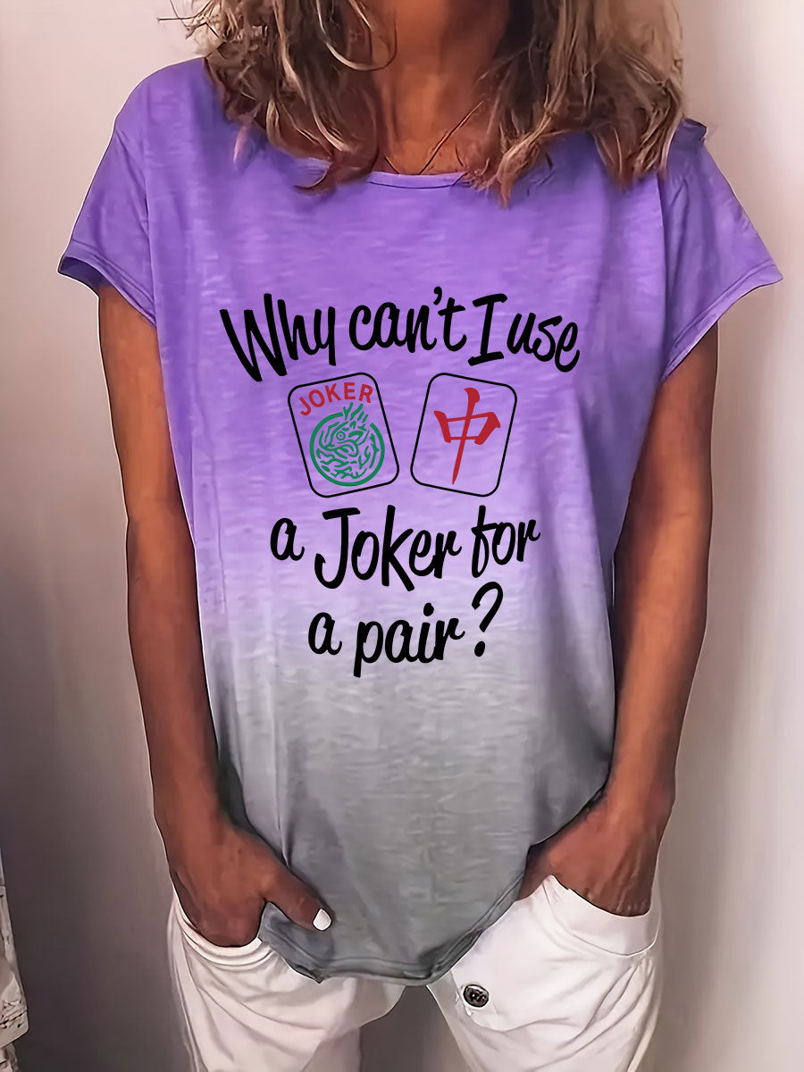 Camiseta de mujer Funny Mah Jongg Print