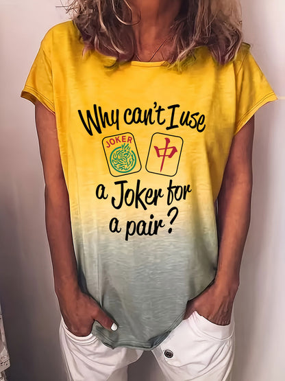 Camiseta de mujer Funny Mah Jongg Print