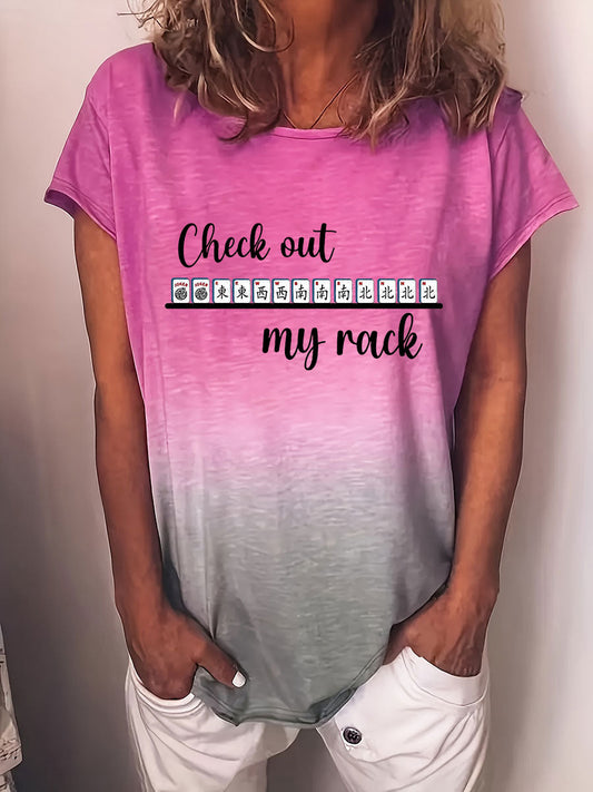 Camiseta de mujer Funny Mahjong Check Out My Rack Print