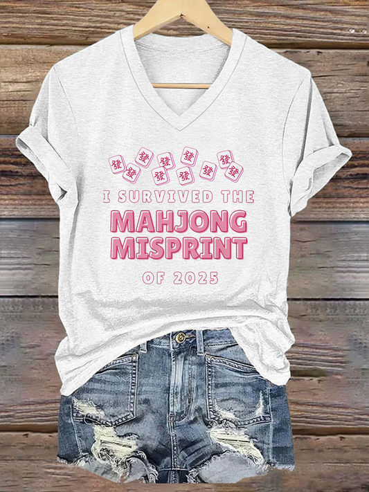 Camiseta de mujer I Survived the Mahjong Misprint of 2025 Print