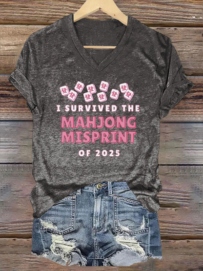 Camiseta de mujer I Survived the Mahjong Misprint of 2025 Print