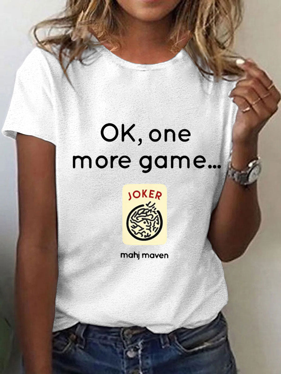 Mujer ok, un juego más mahj maven Camiseta