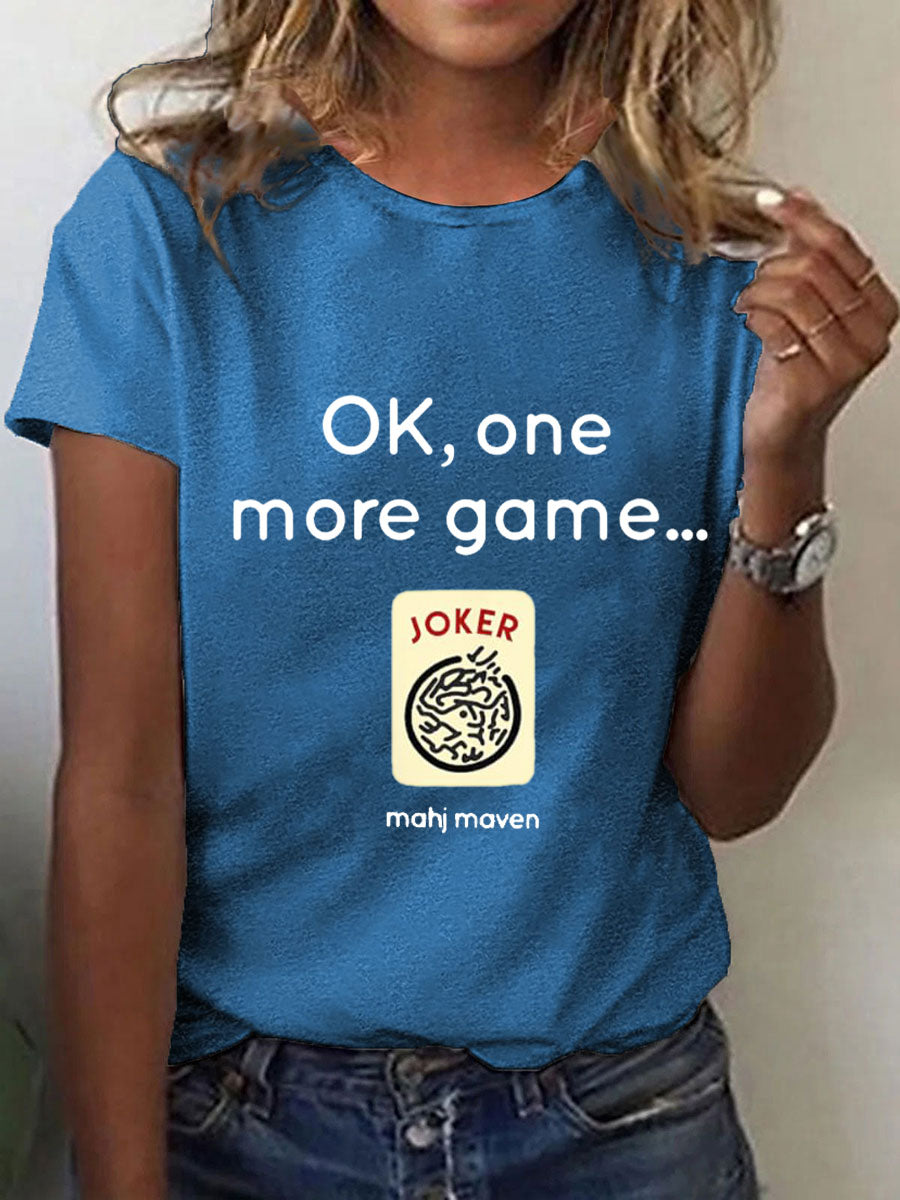Mujer ok, un juego más mahj maven Camiseta