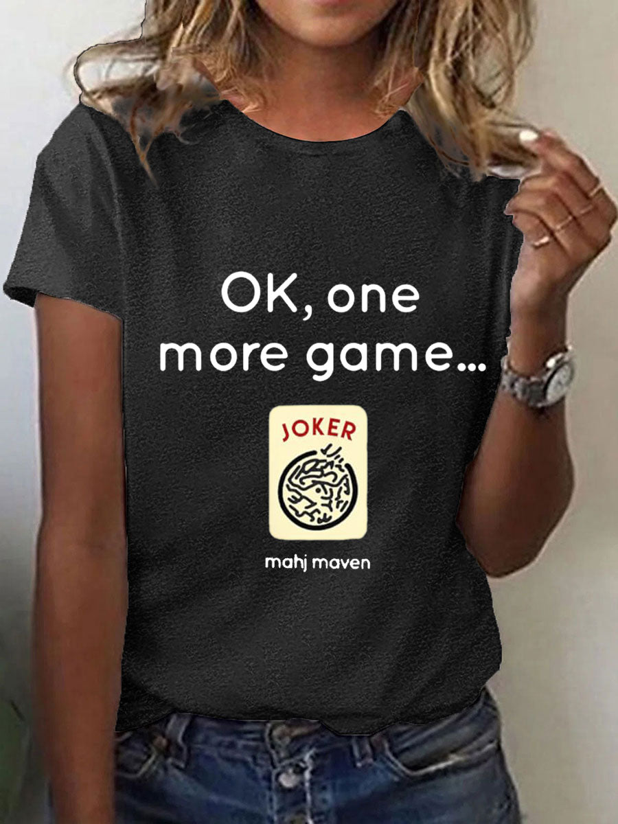 Mujer ok, un juego más mahj maven Camiseta