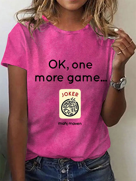 Mujer ok, un juego más mahj maven Camiseta