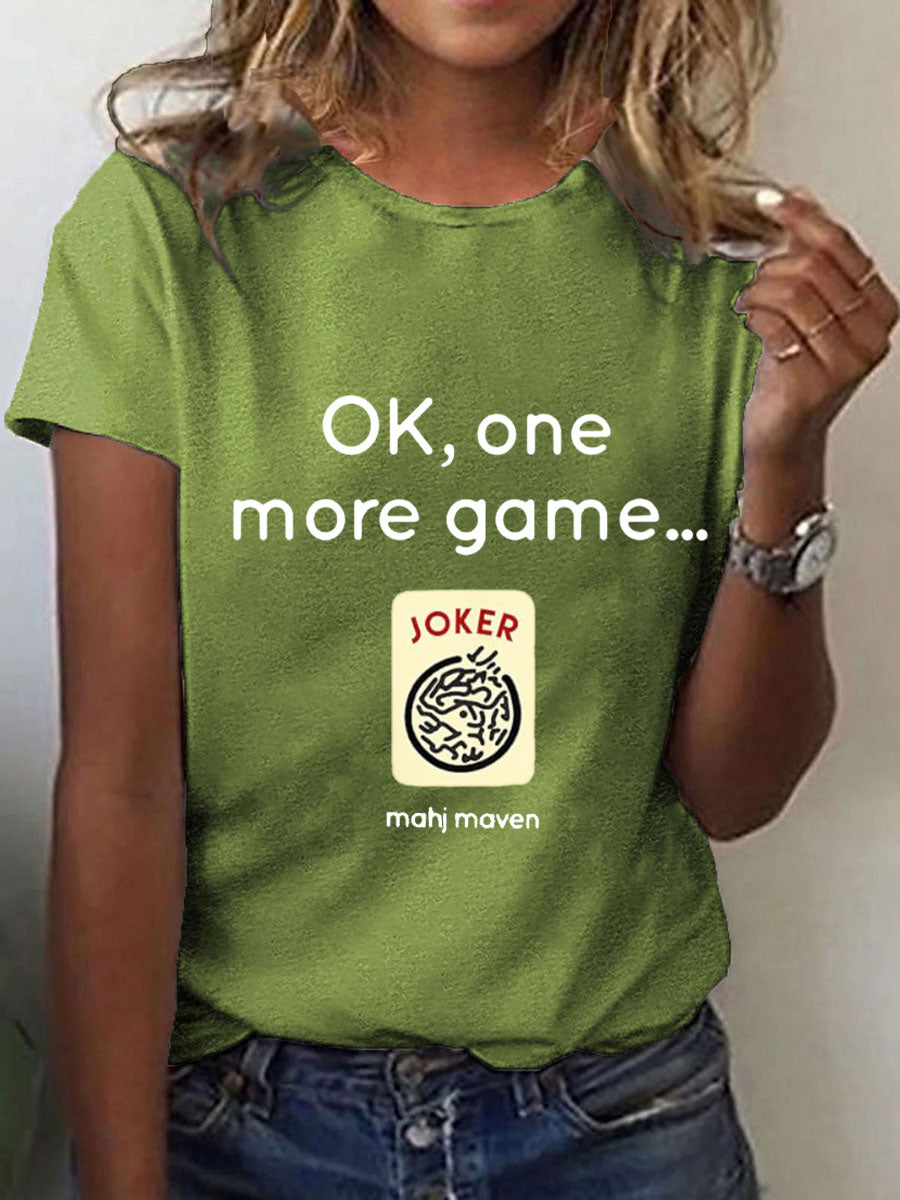 Mujer ok, un juego más mahj maven Camiseta