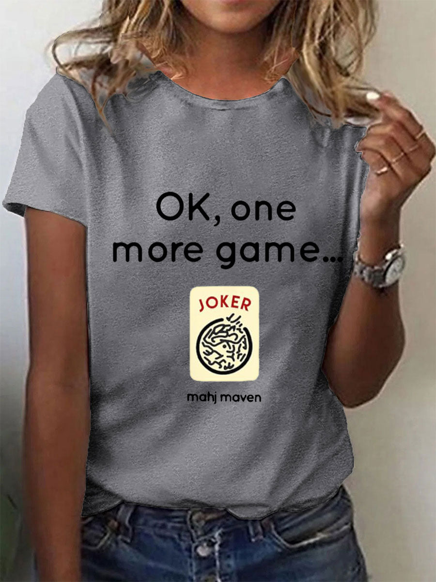 Mujer ok, un juego más mahj maven Camiseta