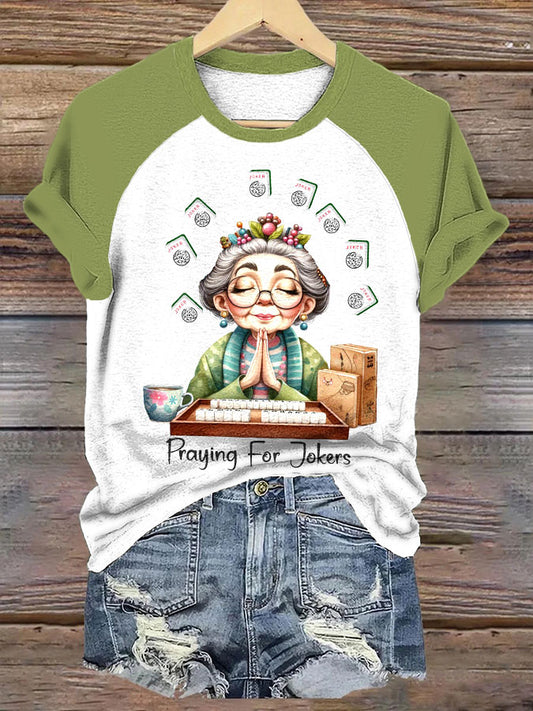 Camiseta casual de mujer Praying for Jokers