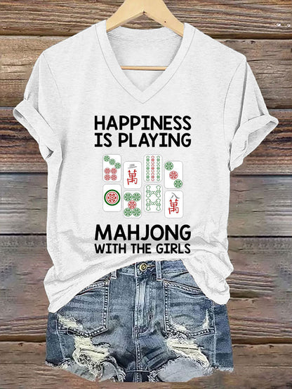 La felicidad de las mujeres es jugar mahjong con las niñas