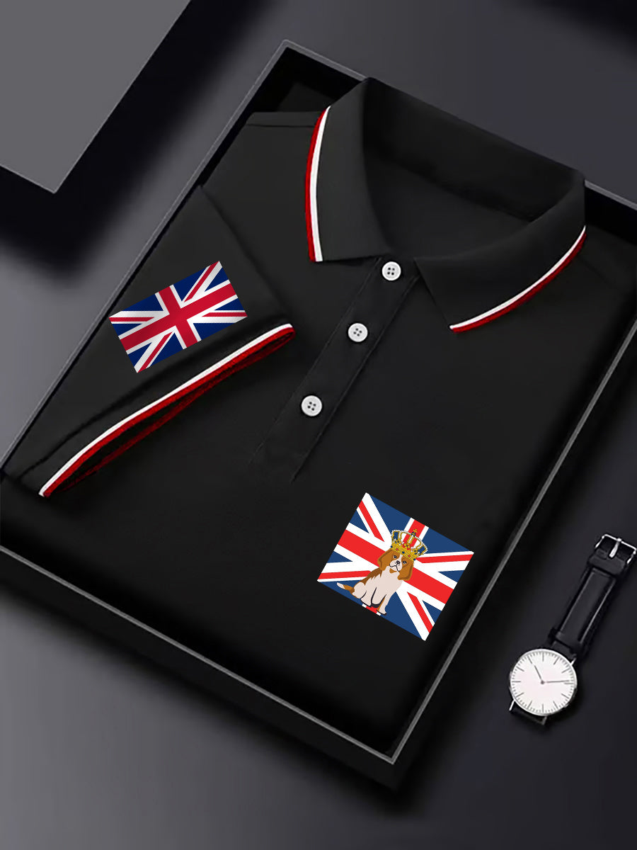 Men's  England Flag British Royal Casual Short Sleeve Top