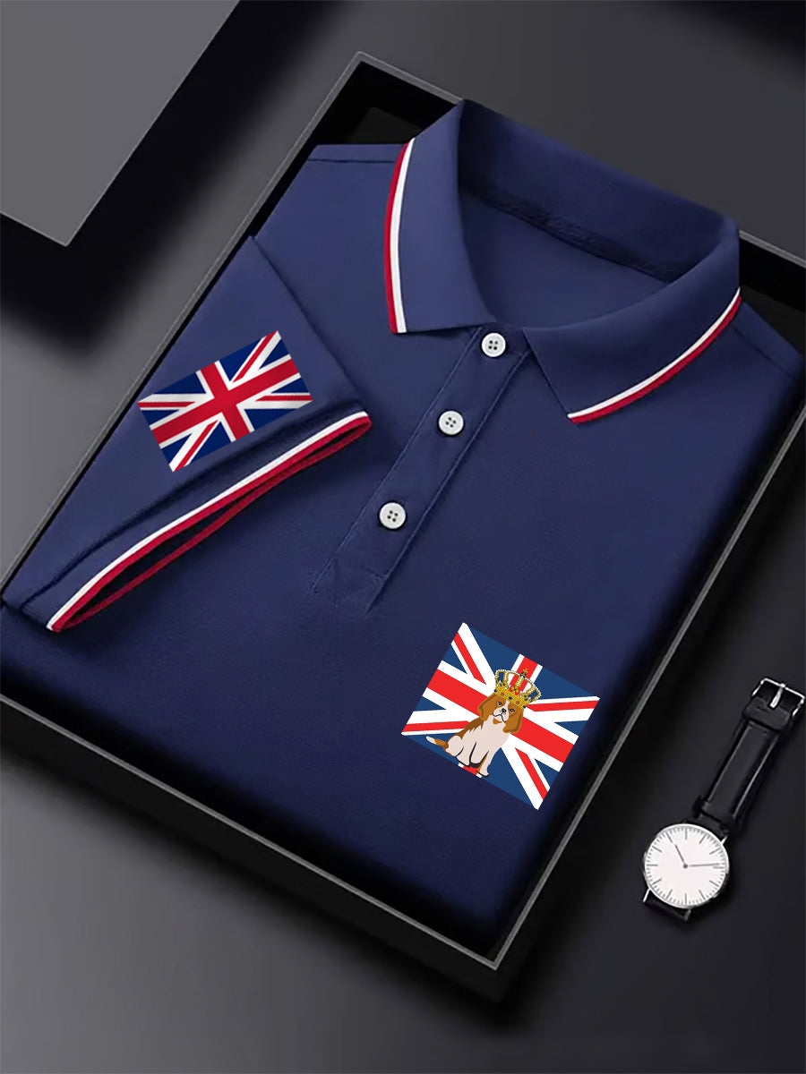 Men's  England Flag British Royal Casual Short Sleeve Top