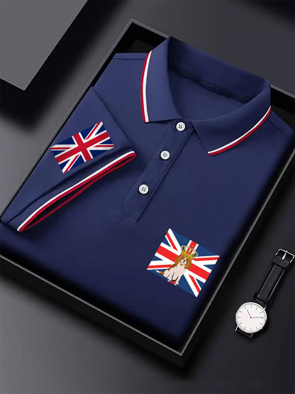 Men's  England Flag British Royal Casual Short Sleeve Top