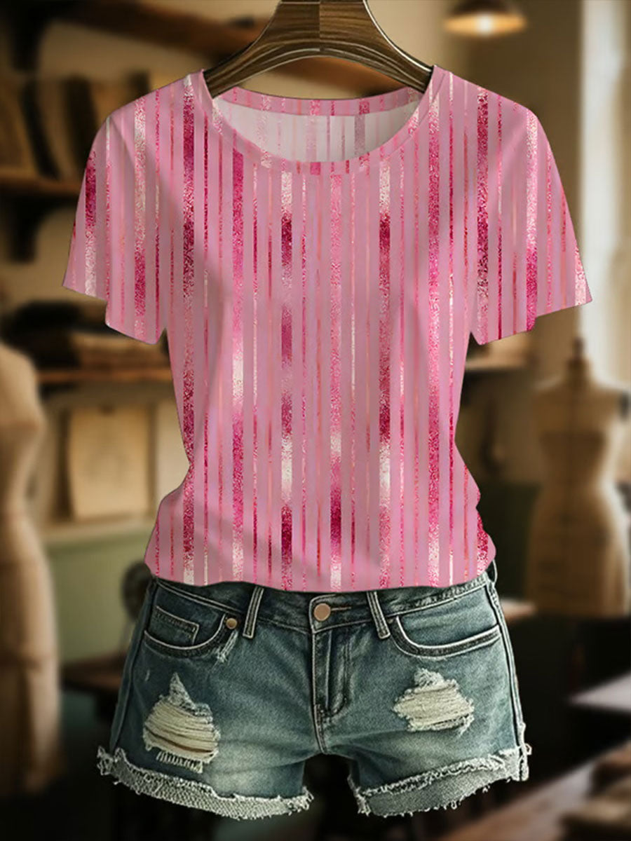Women's Breast Cancer Awareness Print T-Shirt
