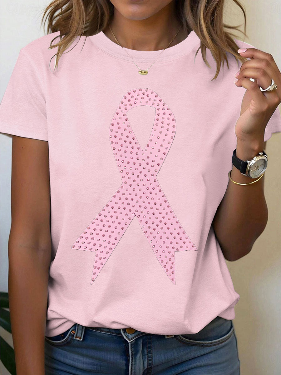 Women's Breast Cancer Awareness Pink Ribbon T-Shirt