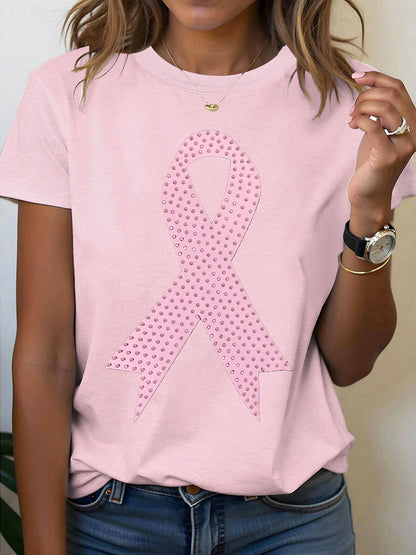 Women's Breast Cancer Awareness Pink Ribbon T-Shirt