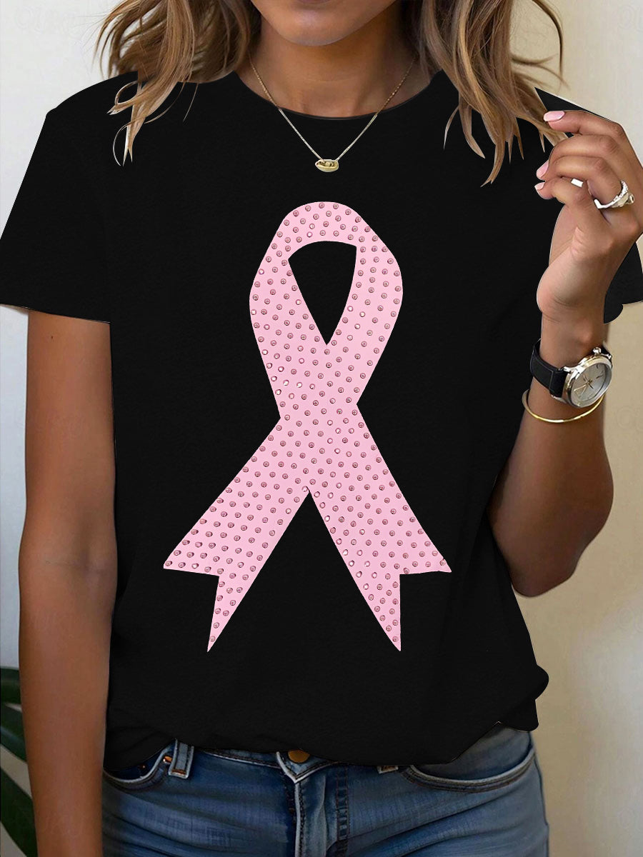Women's Breast Cancer Awareness Pink Ribbon T-Shirt