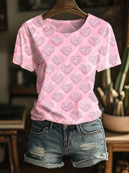 Women's Breast Cancer Awareness Print T-Shirt