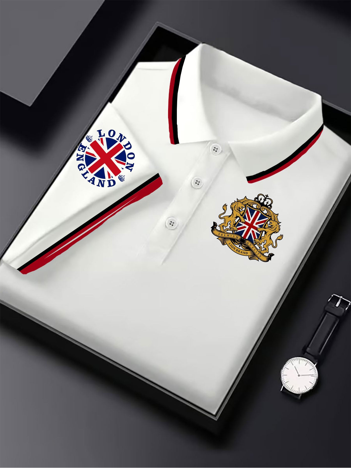 British business men's short sleeve shirt