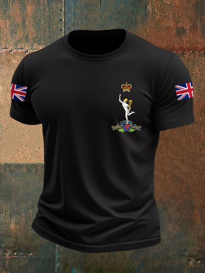 Men's Royal Corps Of Signals UK Falg Print Casual Tee
