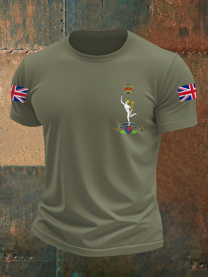 Men's Royal Corps Of Signals UK Falg Print Casual Tee