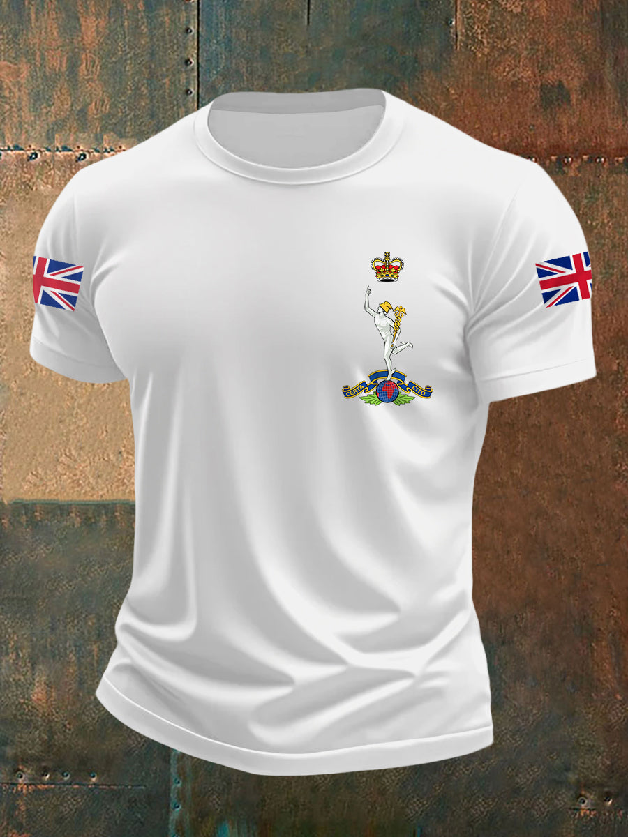 Men's Royal Corps Of Signals UK Falg Print Casual Tee