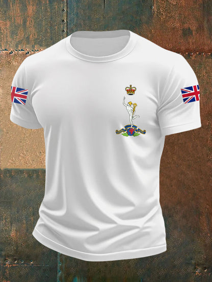 Men's Royal Corps Of Signals UK Falg Print Casual Tee