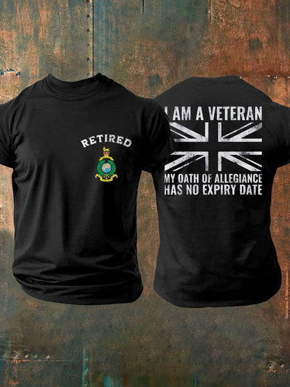 Men's Retired Marines Veteran Printed T-shirt