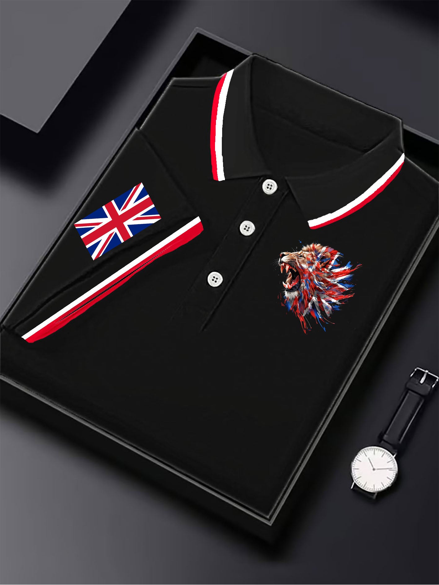 British business men's short sleeve shirt