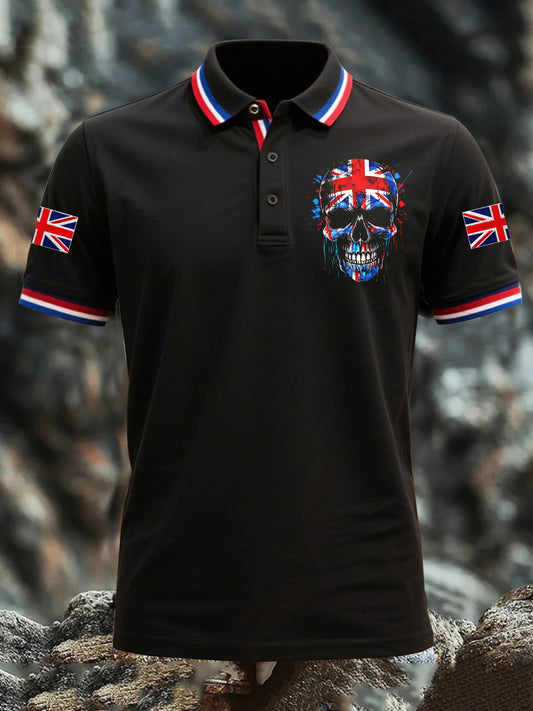 Men's British Skull Flag Short Sleeve Shirt