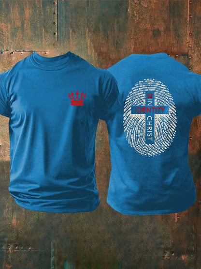 Men's Identity in Christ Printed Casual T-Shirt