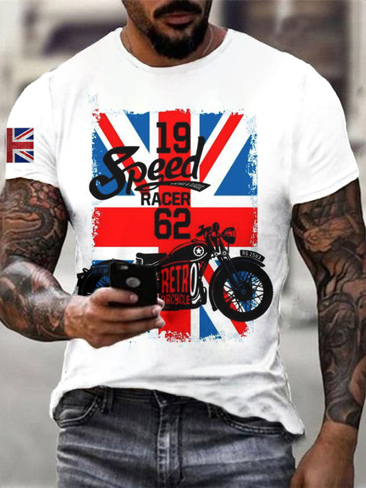 Men's Vintage British Legend Motorcycle Classic Biker T-Shirt