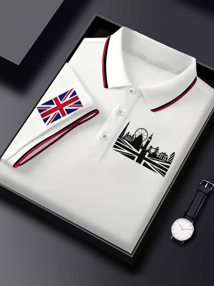 Men's Vintage England Flag Casual Shirt