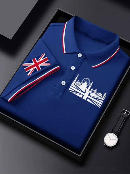 Men's Vintage England Flag Casual Shirt