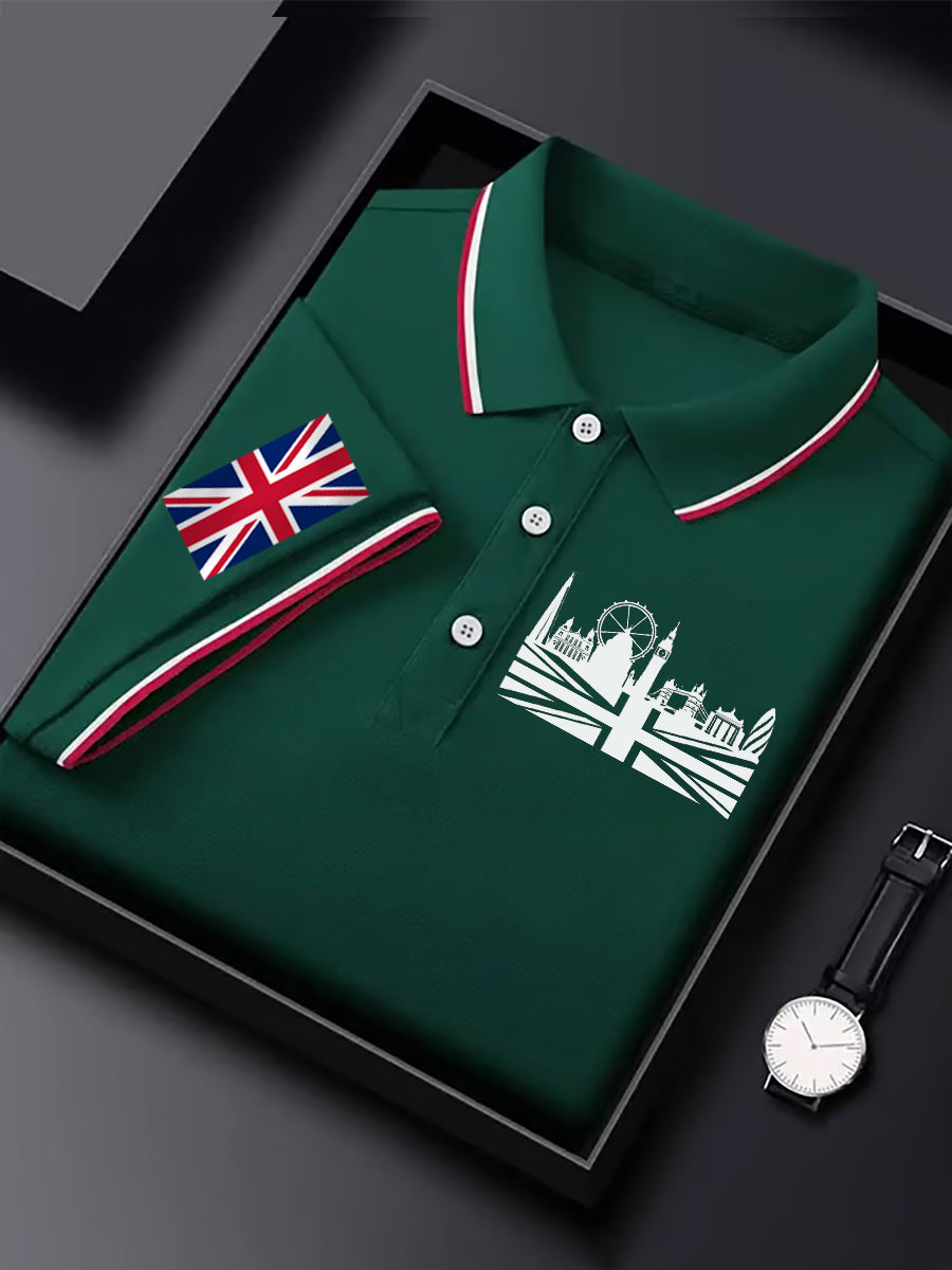 Men's Vintage England Flag Casual Shirt