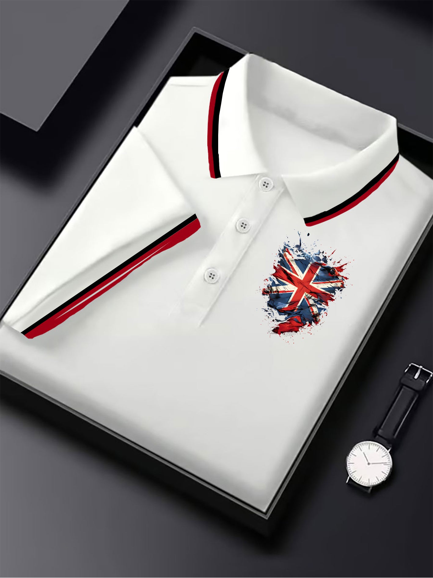 British business men's short sleeve shirt