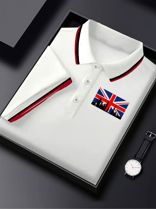 British business men's short sleeve shirt