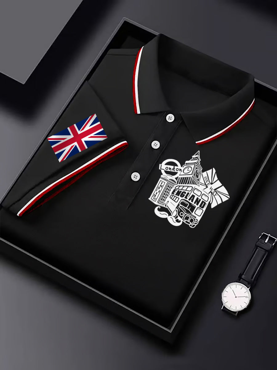 Men's Vintage England Flag Casual Shirt