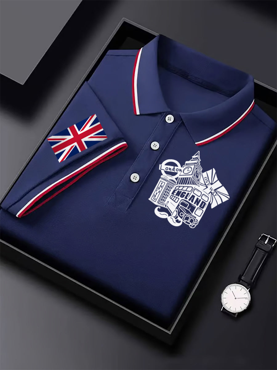 Men's Vintage England Flag Casual Shirt